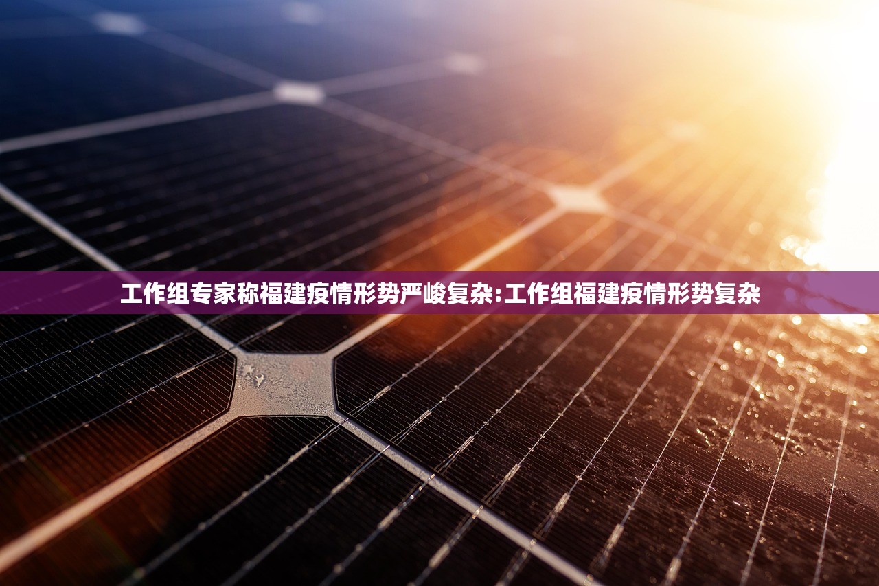 工作组专家称福建疫情形势严峻复杂:工作组福建疫情形势复杂