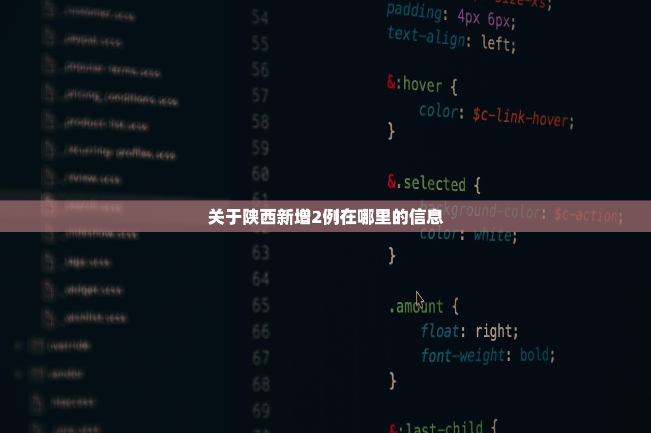 关于陕西新增2例在哪里的信息