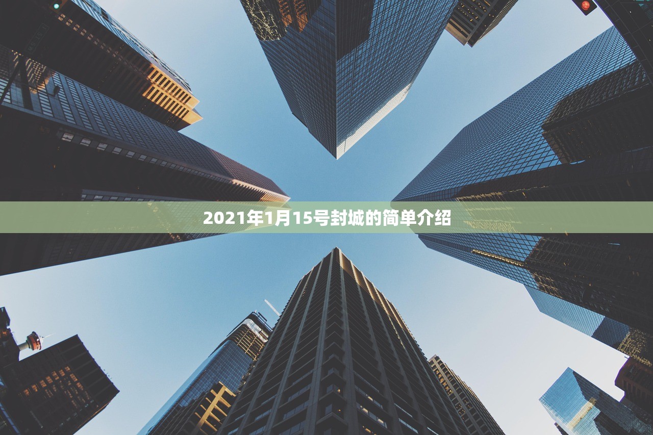 2021年1月15号封城的简单介绍