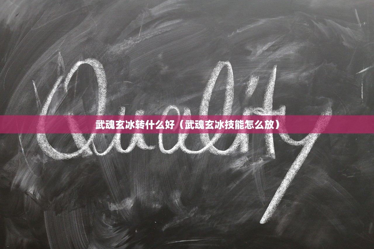 武魂玄冰转什么好（武魂玄冰技能怎么放）
