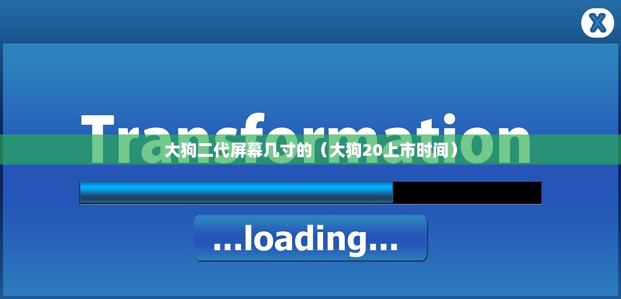 大狗二代屏幕几寸的（大狗20上市时间）