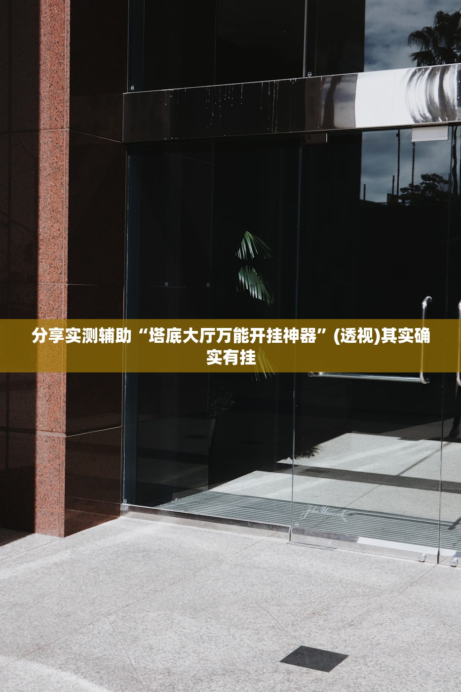 分享实测辅助“塔底大厅万能开挂神器”(透视)其实确实有挂